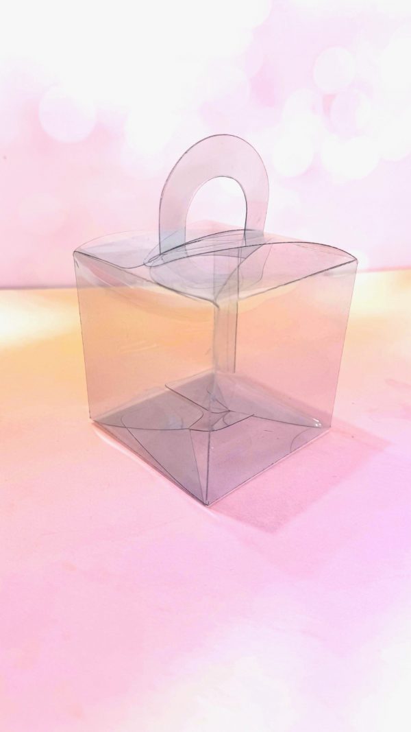 Empaque Square Box con Asa Acetato Precio Individual $12 Compra minima 10 piezas