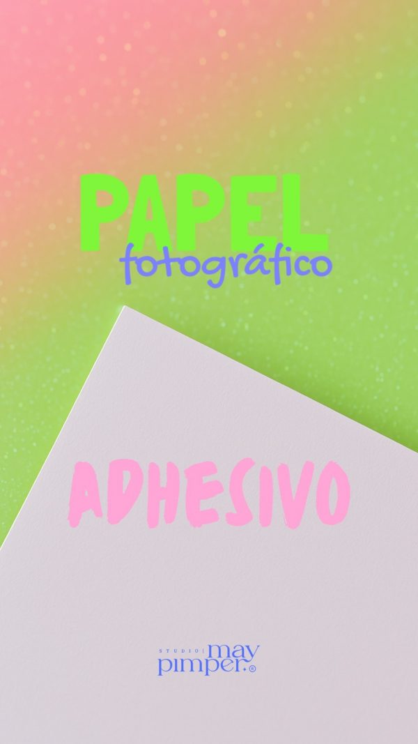 Papel Fotográfico Adhesivo Glossy 90 gr. Tamaño Carta 50 hojas