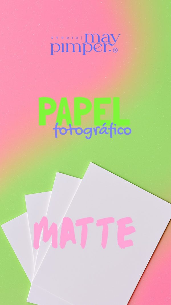 Papel Fotográfico Matte 200 gr. Tamaño Carta 50 hojas